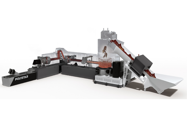 two stage cutter compactor plastic recycling machine